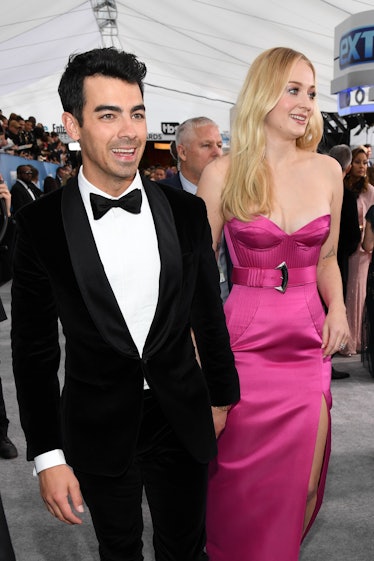 Joe Jonas and Sophie Turner attend the 2020 SAG Awards.