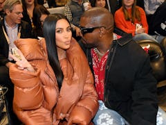 Kim Kardashian and Kanye West had an awkward kiss cam moment