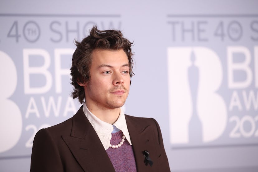 Harry Styles' hair at the 2020 Brit Awards was perfectly messy. 