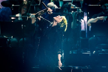 Billie Eilish performs at the 2020 BRIT Awards.