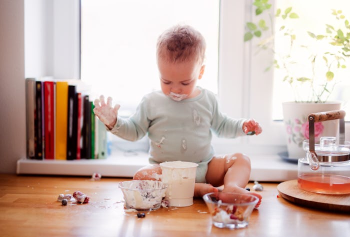 baby making a mess
