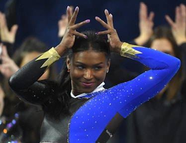 Twitter is going wild over this gymnast's floor routine, because she did an epic ode to Beyoncé.