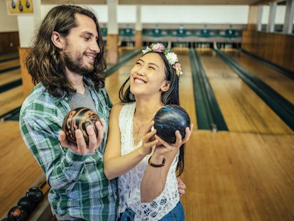 going bowling is a cheap, unique date idea