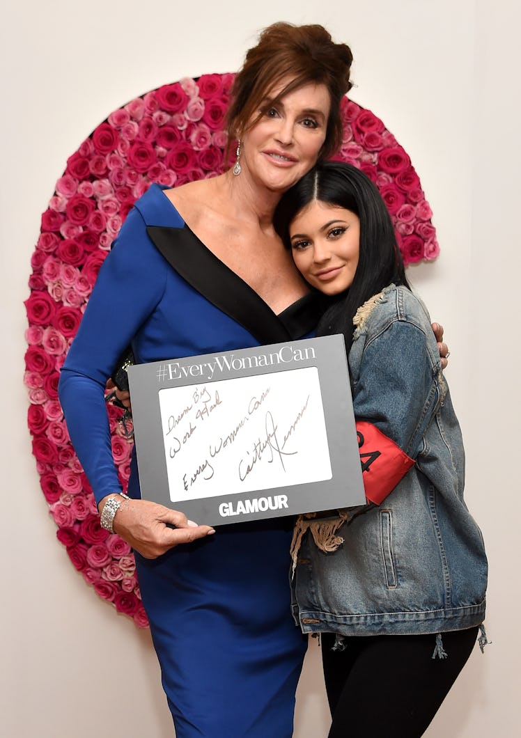 Kylie Jenner hugs dad Caitlyn Jenner.