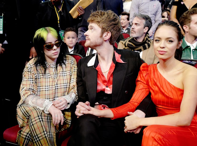Billie Eilish, Finneas, and Claudia Sulewski pictured at the 2019 American Music Awards.