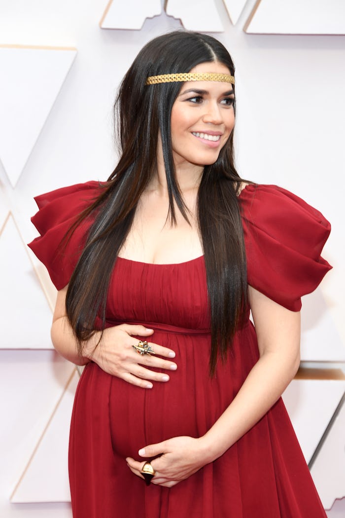 America Ferrera was vague when she was asked about her due date on the red carpet ahead of the 2020 ...