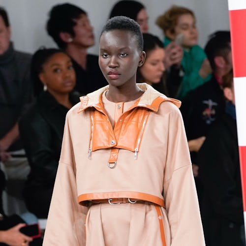 A model wearing Hermes' Fall 2020 Collection