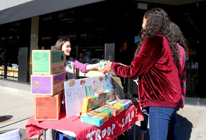 Girl Scout cookie season ends April 1, so scouts may start selling less and less through the month o...