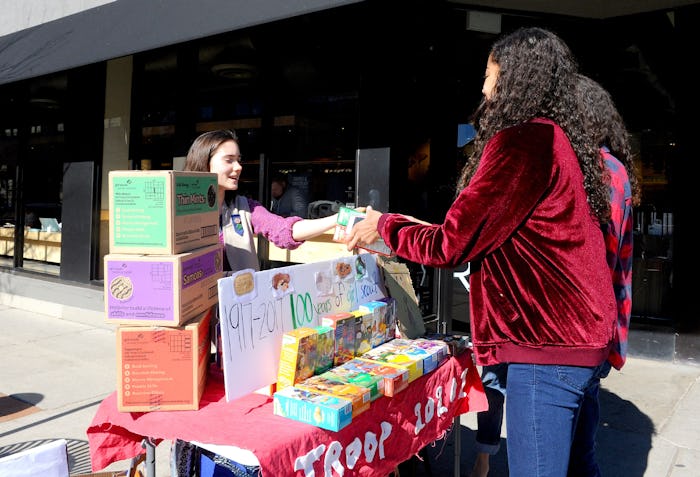 Girl Scout cookie season ends April 1, so scouts may start selling less and less through the month o...
