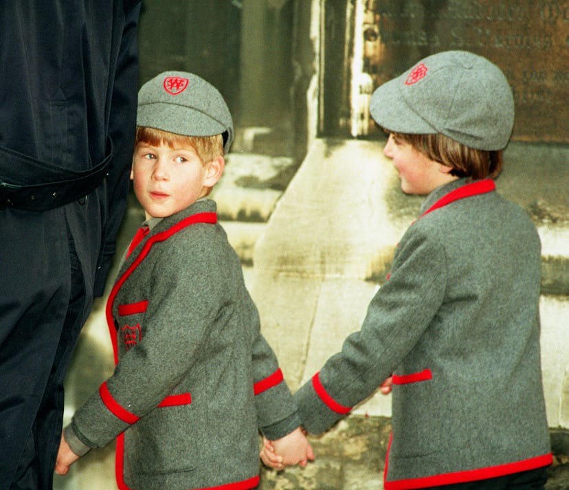 Prince Harry held hands with a classmate