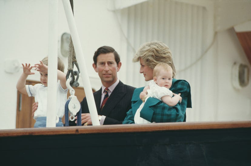 Prince Harry snuggled up to Princess Diana