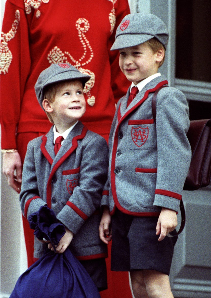 Prince William smiled up at his brother