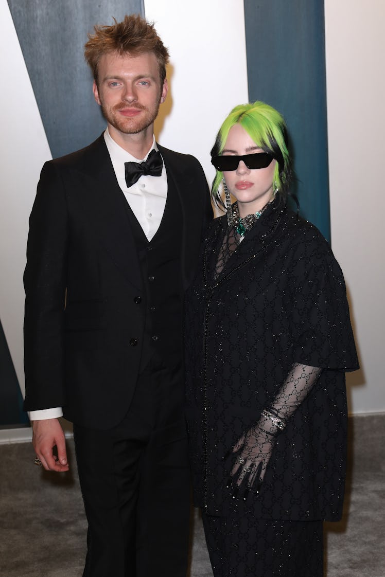 Finneas and Billie Eilish attend a Vanity Fair party.