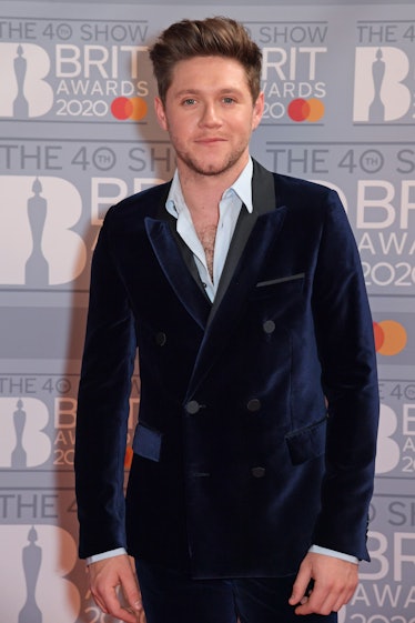 Niall Horan at the 2020 Brit Awards, where he caught up with fellow One Direction member Harry Style...