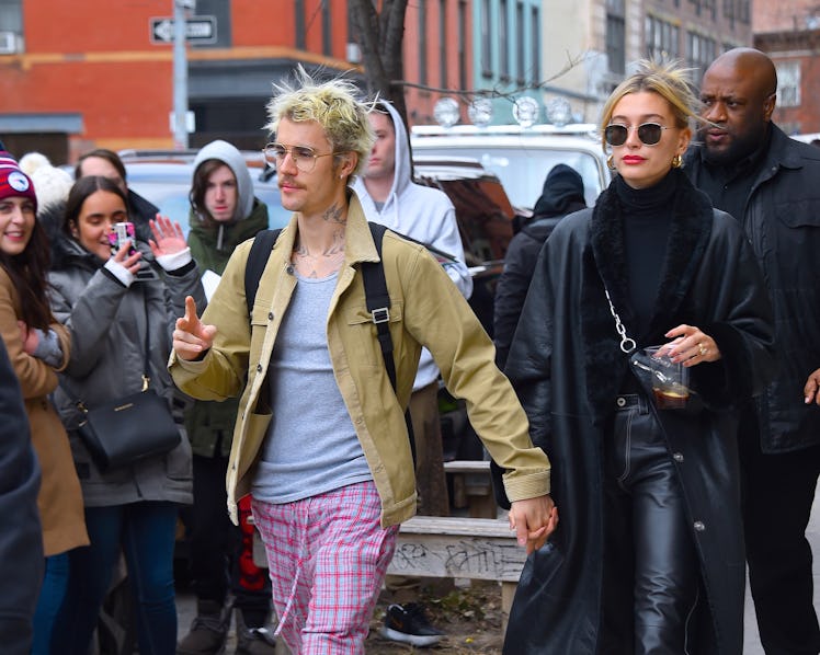 Justin Bieber and Hailey Baldwin step out hand in hand.