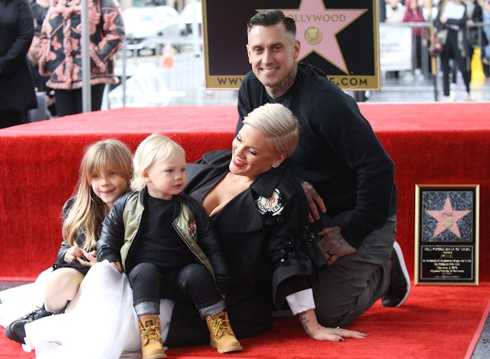 Pink shared on Instagram that she has developed her own schedule for her two kids as they go through...