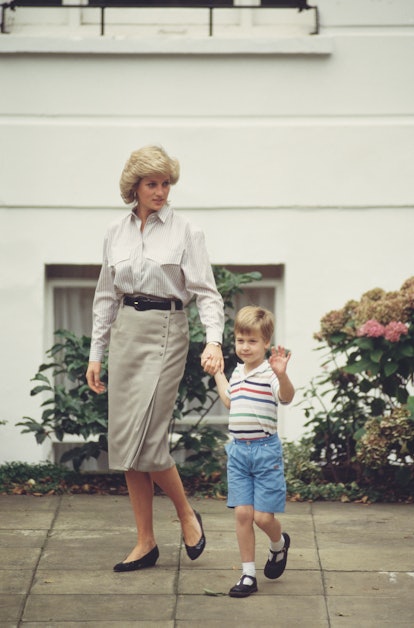 Princess Diana and William go for a stroll