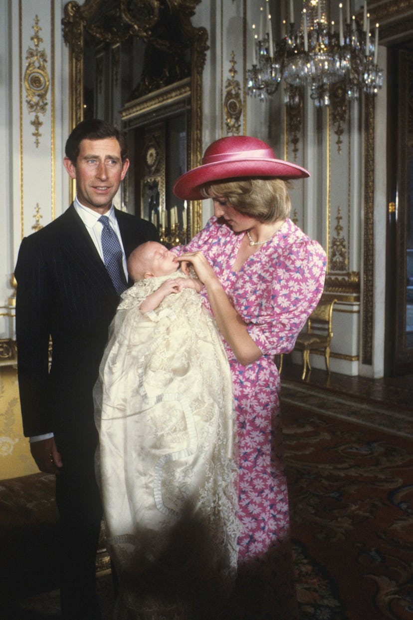 Princess Diana holds Prince William