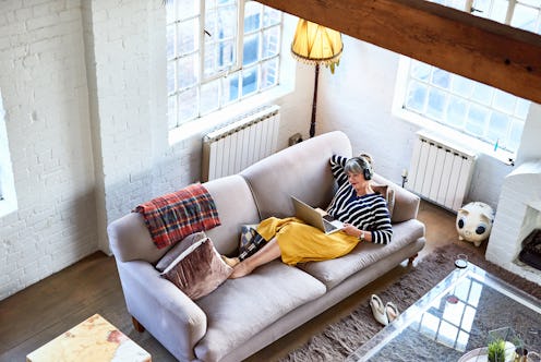 A woman does therapy from home. Teletherapy or virtual therapy can help people get mental health sup...