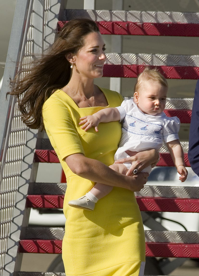 Prince George wears hand-me-downs from his dad.