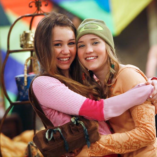 Miley Cyrus and Emily Osment in Hannah Montana