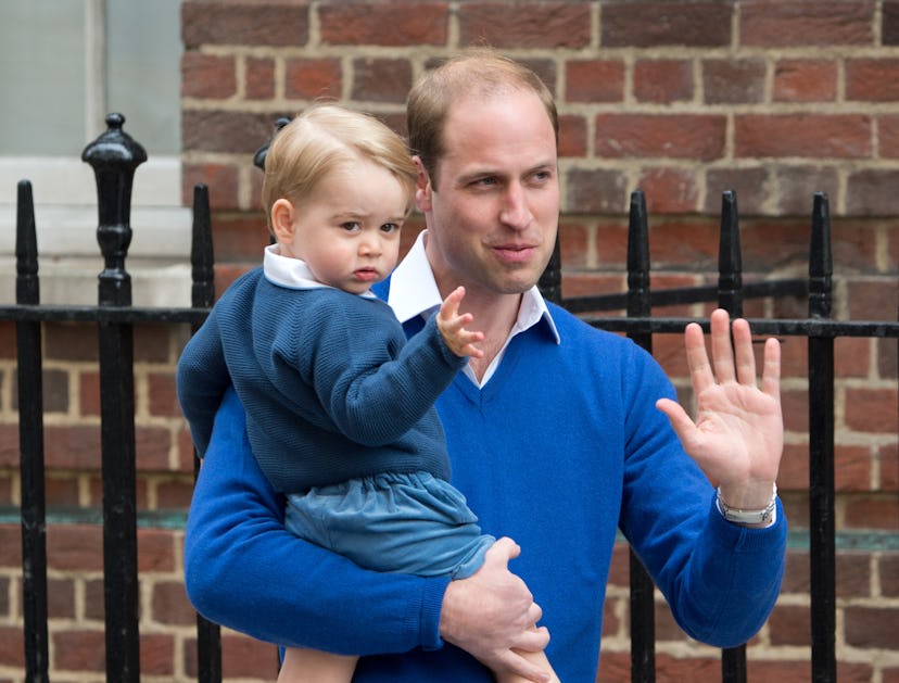 Prince George worked on perfecting his royal wave.