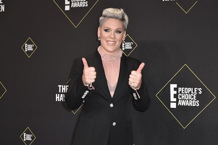 Pink cut her own hair while she was drinking during self-isolation.