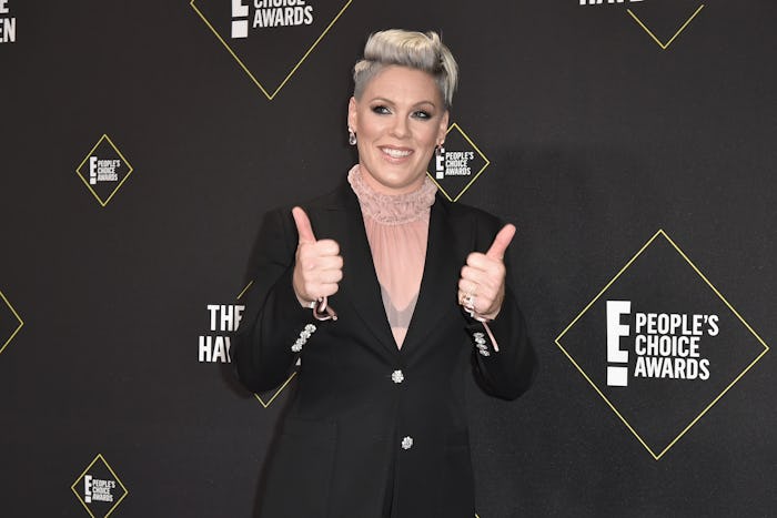 Pink cut her own hair while she was drinking during self-isolation.