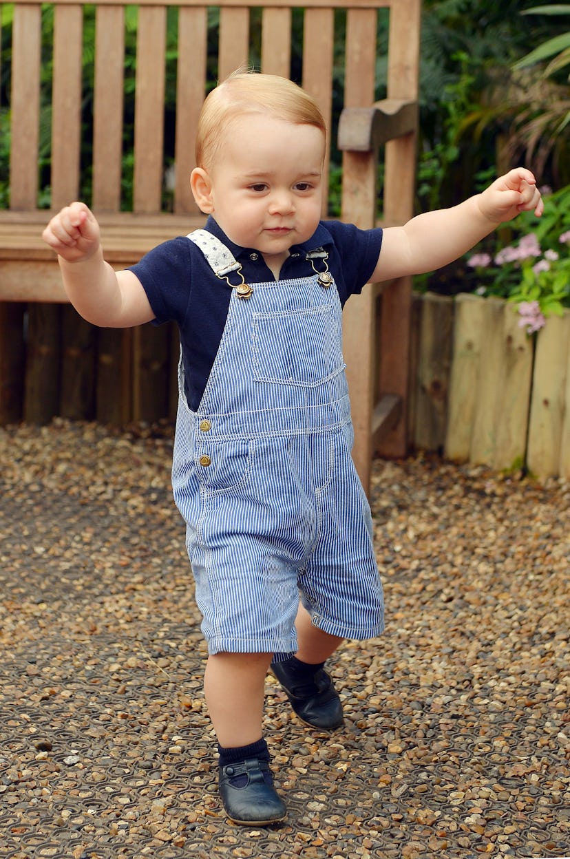 Prince George in shortalls.