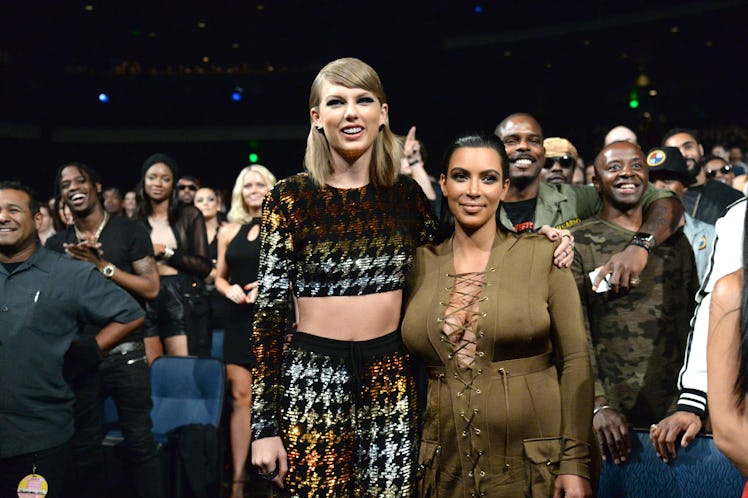 Taylor Swift and Kim Kardashian at the VMAs.