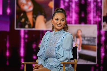 Chrissy Teigen makes a television appearance.