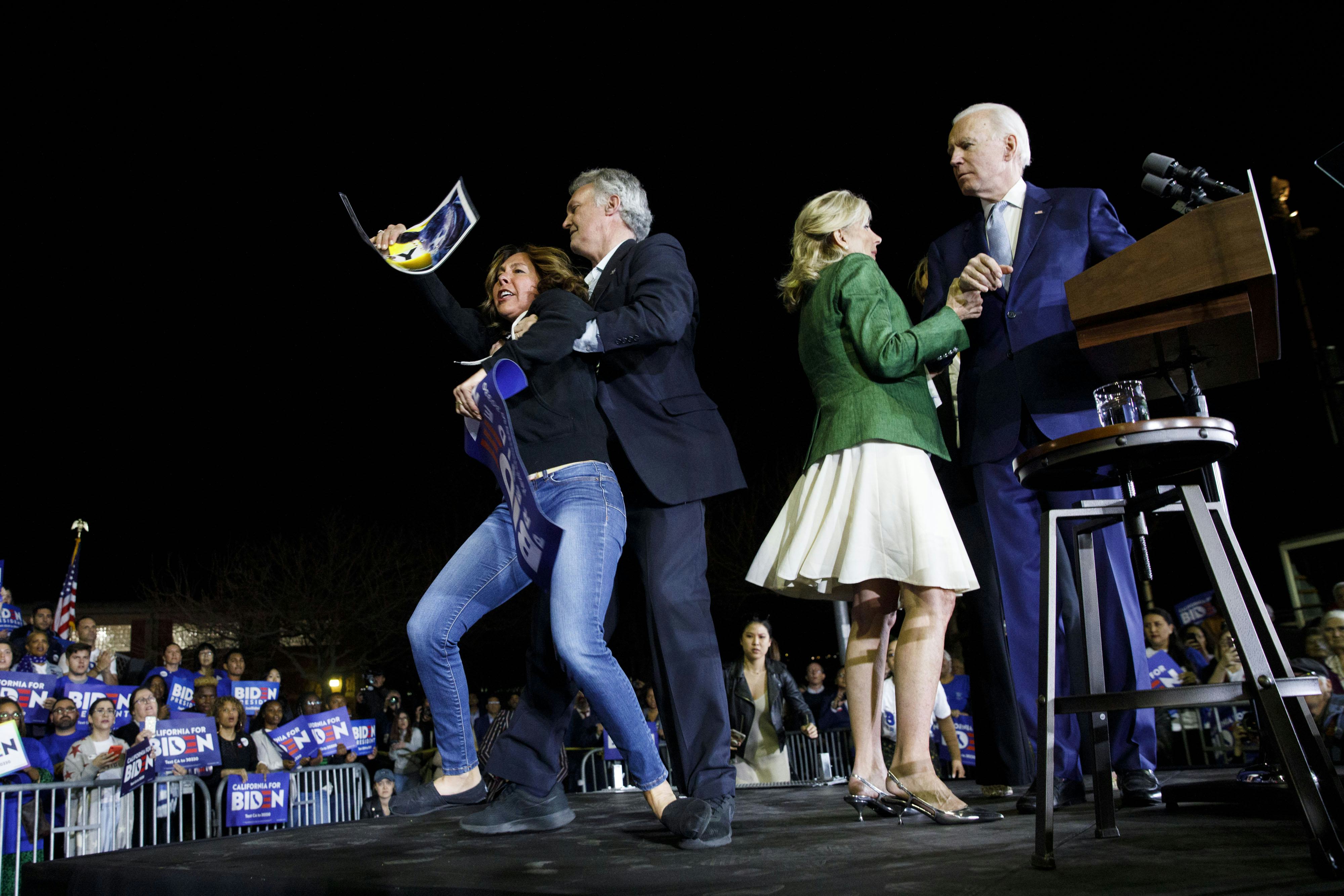 Joe Biden's Super Tuesday Victory Speech Faced A Barrage Of Stage ...