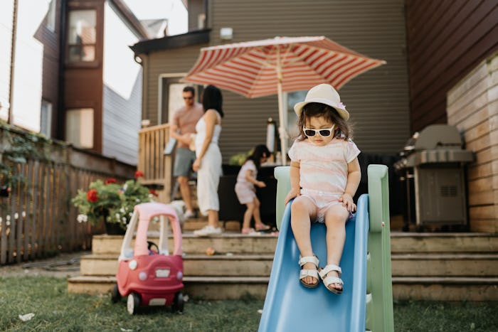 Experts say you'll want to make sure the slide is the right size for your toddler.