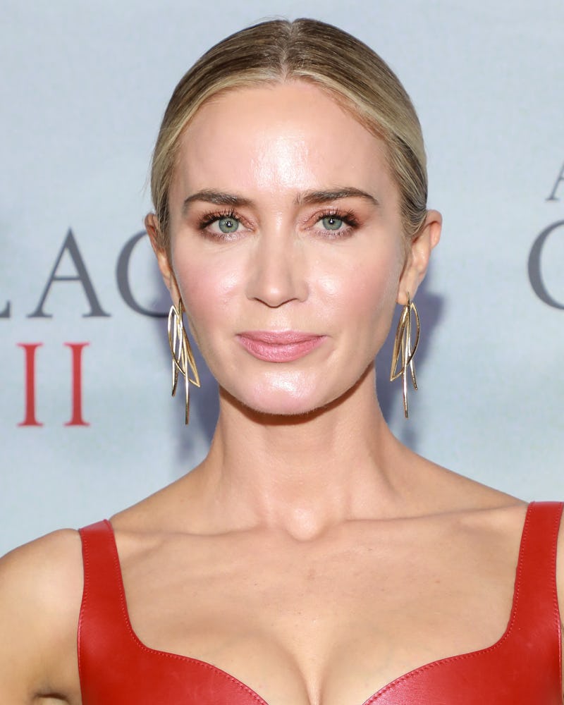 Close up of Emily Blunt's makeup at 'The Quiet Place II' premiere.
