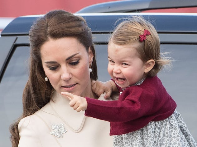 Princess Charlotte points her finger