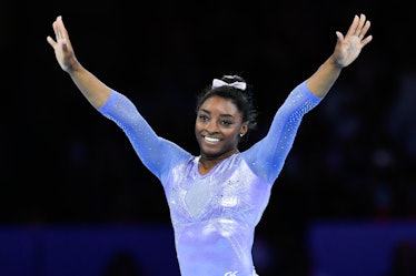 Simone Biles' reaction to the 2020 Olympics postponement shared how she's currently staying in shape...