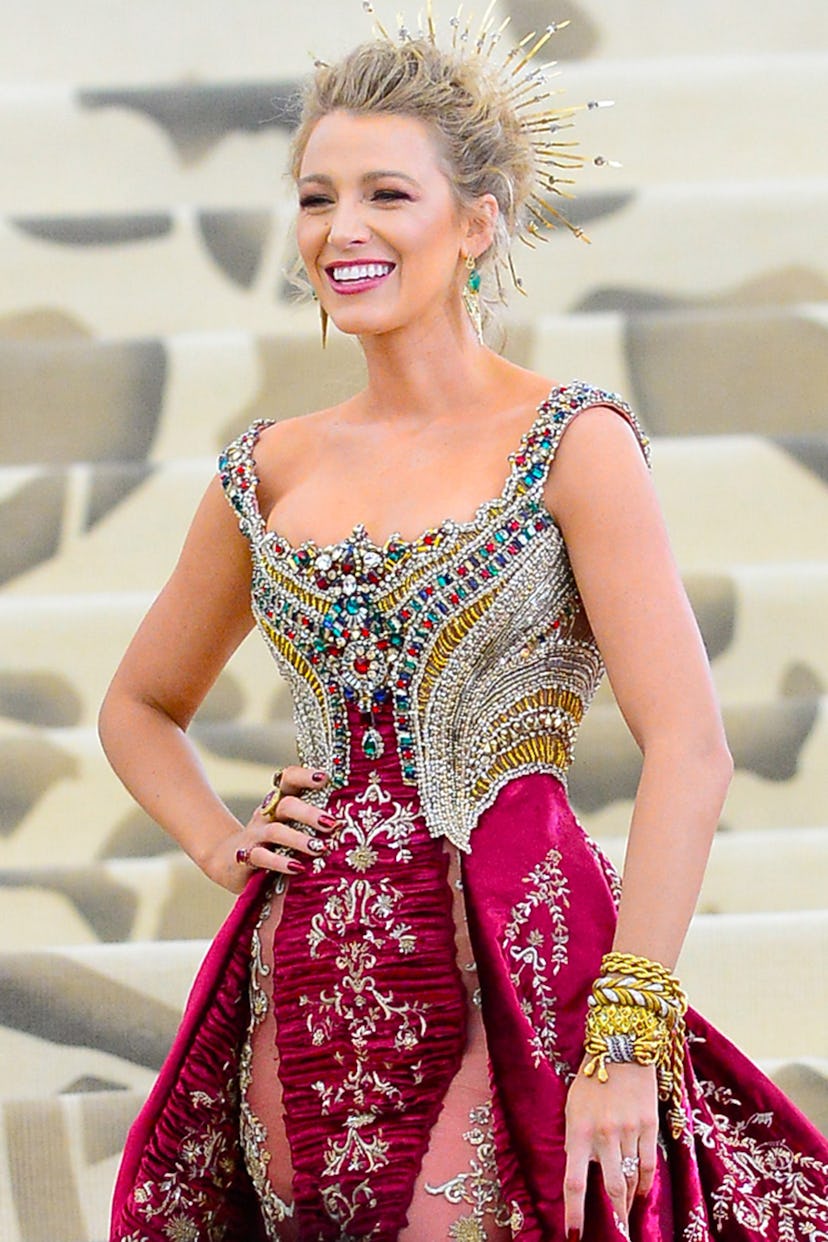 Blake Lively's favorite nail polish colors include the red shade she wore at the 2018 Met Gala