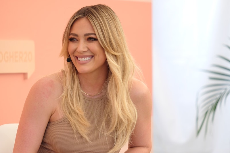 Hilary Duff's blue hair is a major change for the blonde star. 