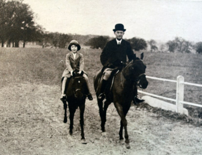 Queen Elizabeth learned how to ride horses at a young age.