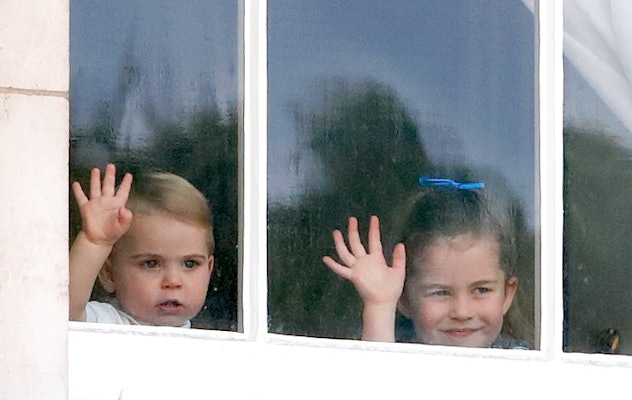 Prince Louis perfects his royal wave.