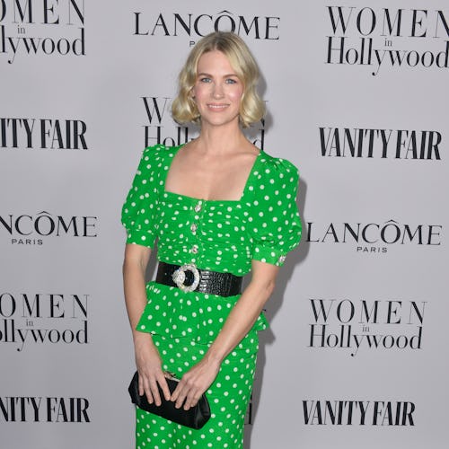 January Jones took things into her own hands during quarantine and dyed her brows at home
