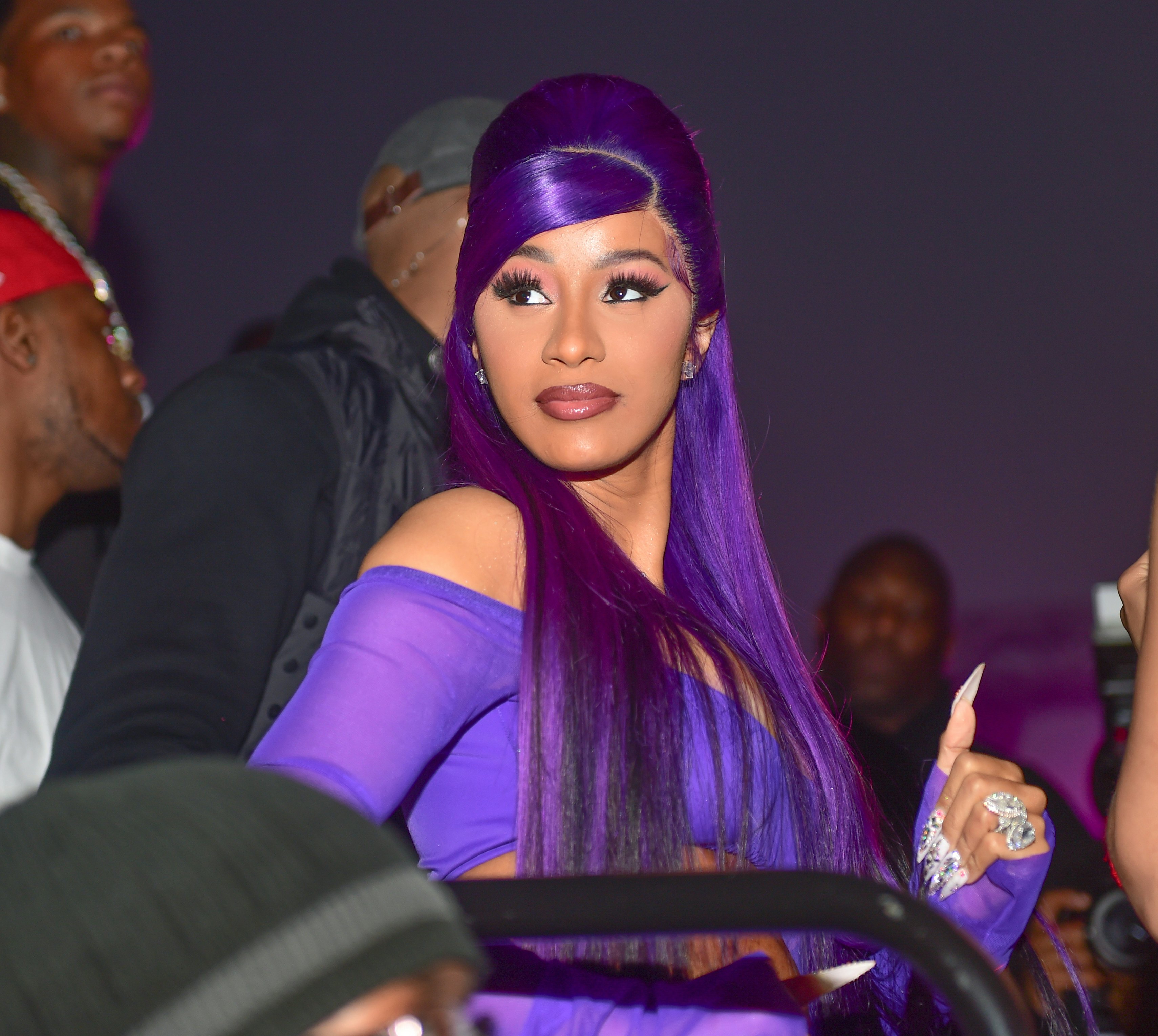 Cardi B Shows Off New Pink Wig Matching Nails On Instagram