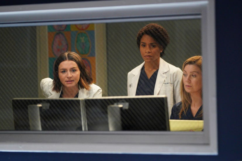 Caterina Scorsone, Kelly McCreary, and Ellen Pompeo on ABC's 'Grey's Anatomy'