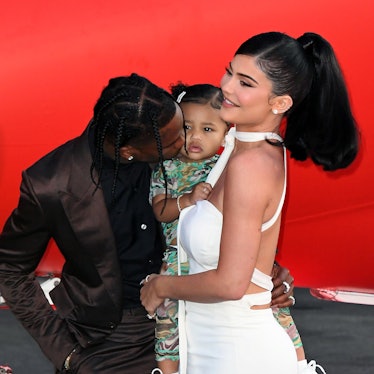 Kylie Jenner, Travis Scott, and their baby Stormi hit the red carpet. 