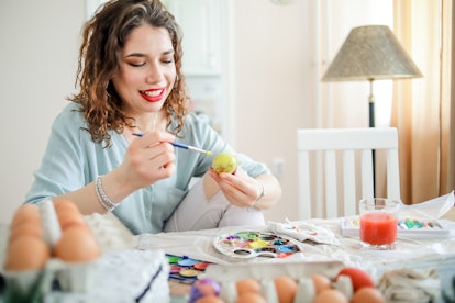 Even adults can take part in egg decorating for Easter. 