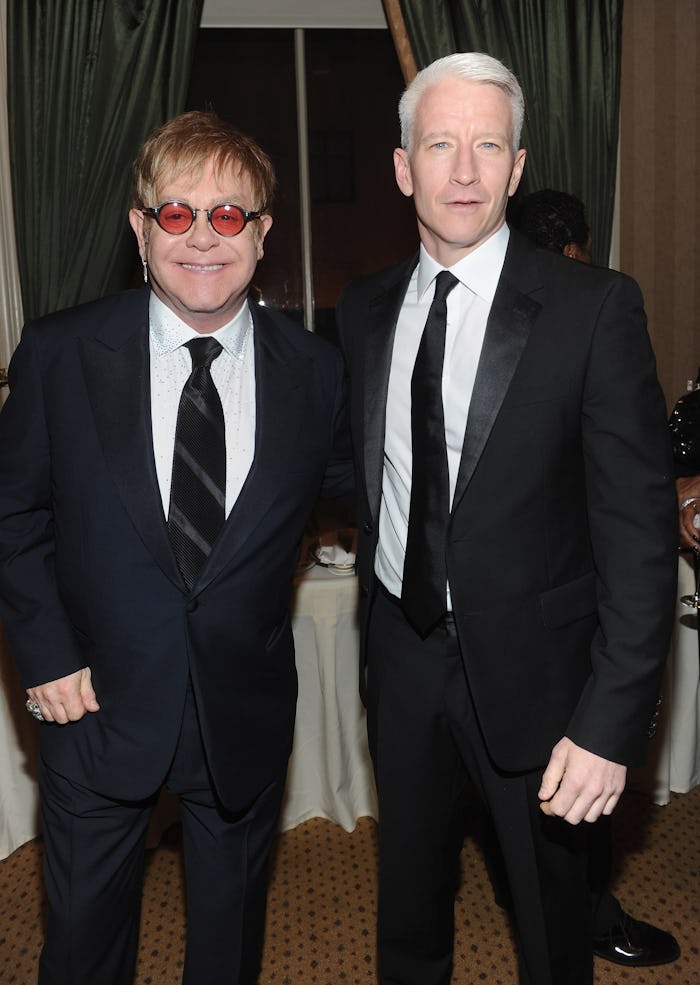 Elton John congratulated Anderson Cooper after the birth of his son.