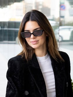 Kendall Jenner debuted new blonde highlights that were supposedly done before lockdown.