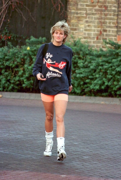 Princess Diana wore bike shorts to the gym.