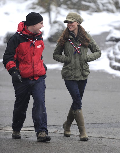 Kate Middleton dressed warm and practical in 2012.
