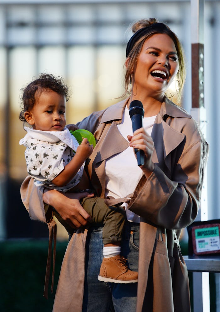 Chrissy Teigen tried her hand at cutting hair on her son Miles.